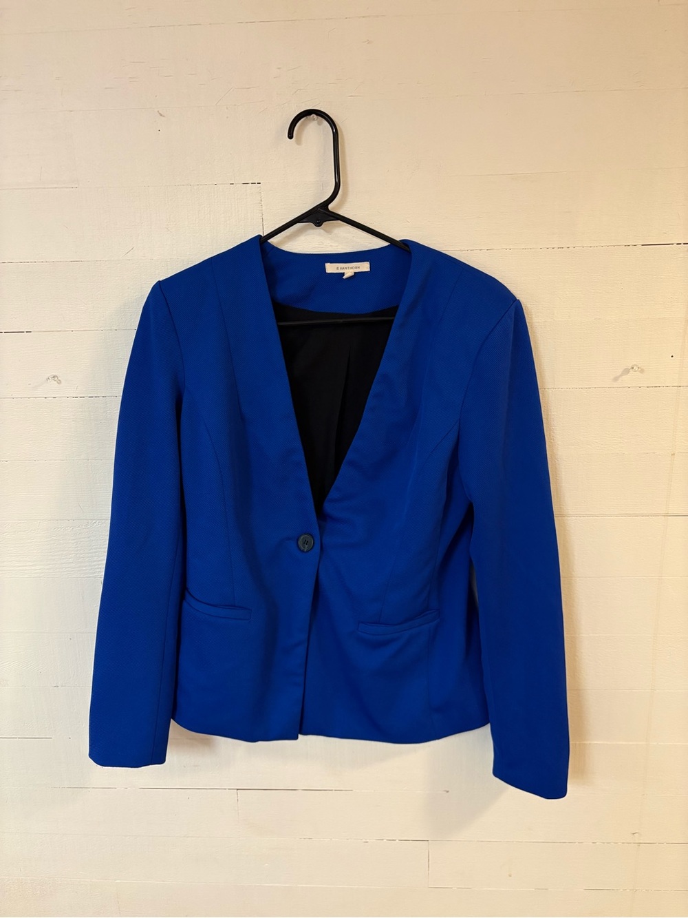 41 Hawthorn Royal Blue Open Front Career Blazer Jacket Medium